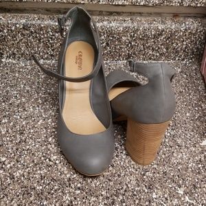 Crown Vintage Grey Block Heel